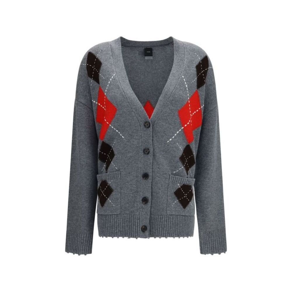 PINKO Gray Wool Oves Aries Women's Cardigan